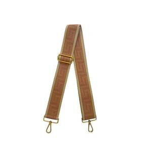 NEW MADE IN ITALY women's woven guitar style bag strap in blush pink